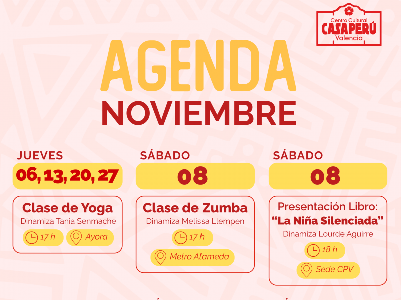 AGENDA DE NOVIEMBRE 2025
