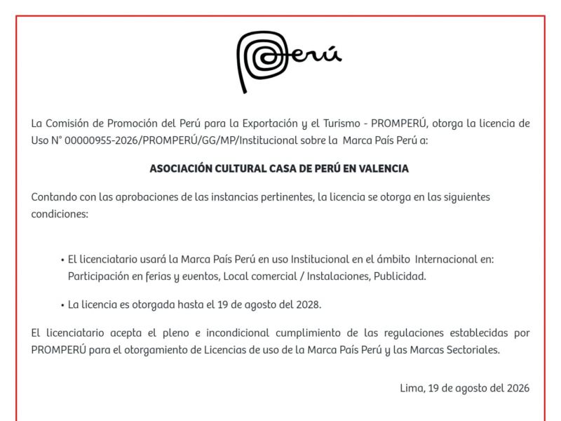 Licencia de Uso de la Marca País Perú